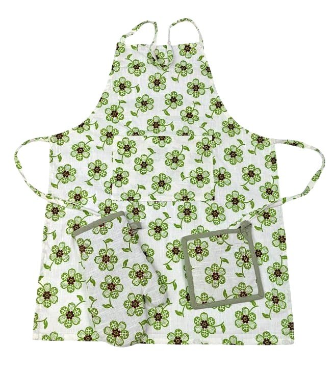 Offer # 3191- 3 pc Kithen Set- Apron, Oven Mitt + Pot Holder Stock