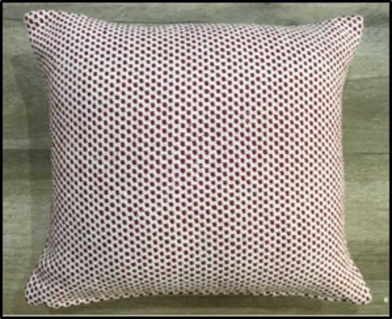 Offer # 3194 Cotton Woven Cushion Cover With Natural & White Sheeting Back Stock