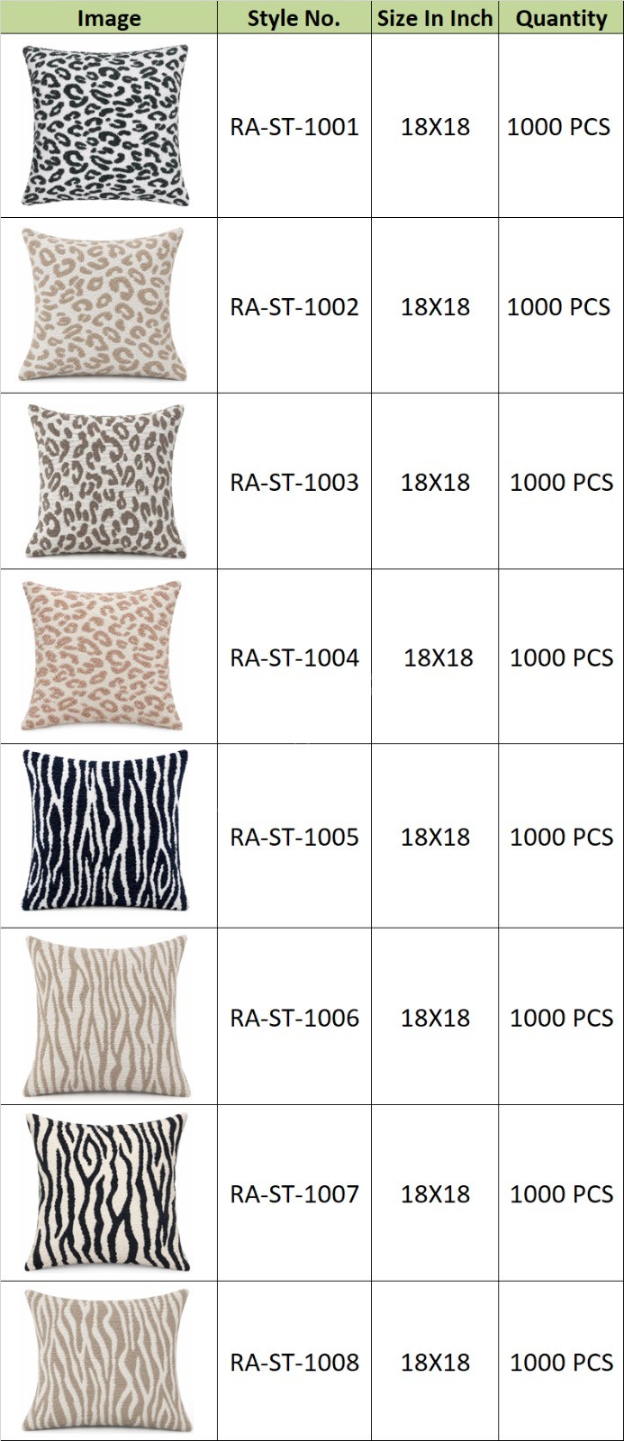 100% Cotton Dobbie & Jacquard Cushion Covers Stock Offer # 3234