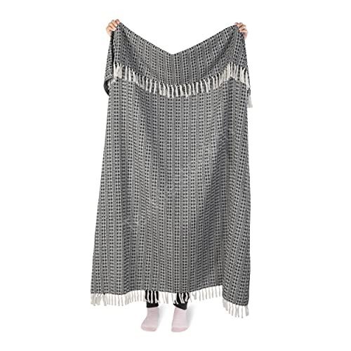 TS-0015 # 100% Recycled Cotton Checkered Throws Stock