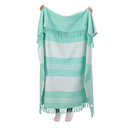 TS-0015 # 100% Recycled Cotton Checkered Throws Stock