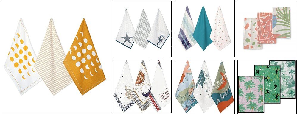 TS-006# Cotton Kitchen Towel Set of 3 , Set of 4 & Set of 8 Stock
