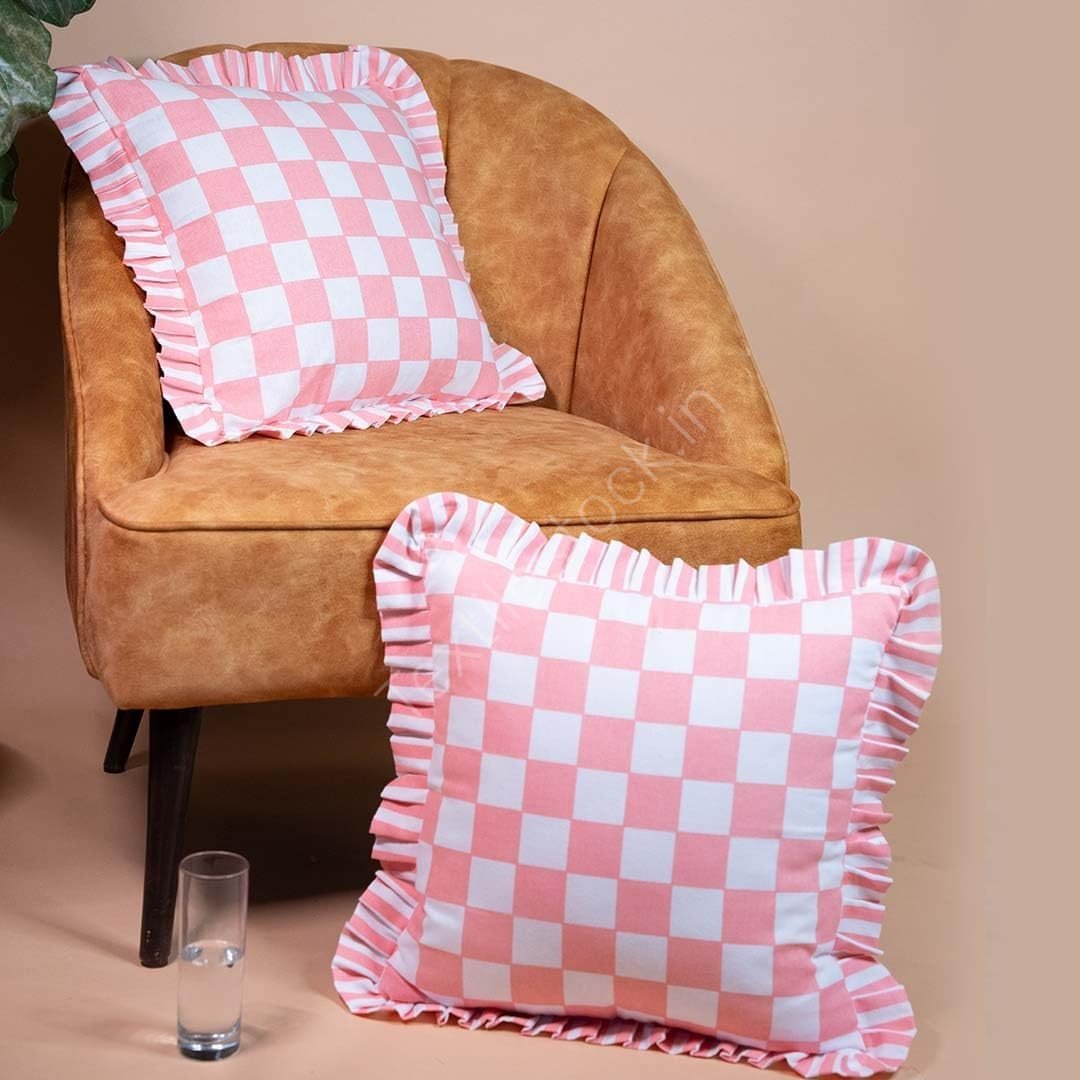 TS-0014 # Cotton Cushion Cover Set of 2 & Set of 4 Stock