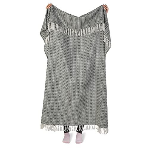 TS-0015 # 100% Recycled Cotton Checkered Throws Stock