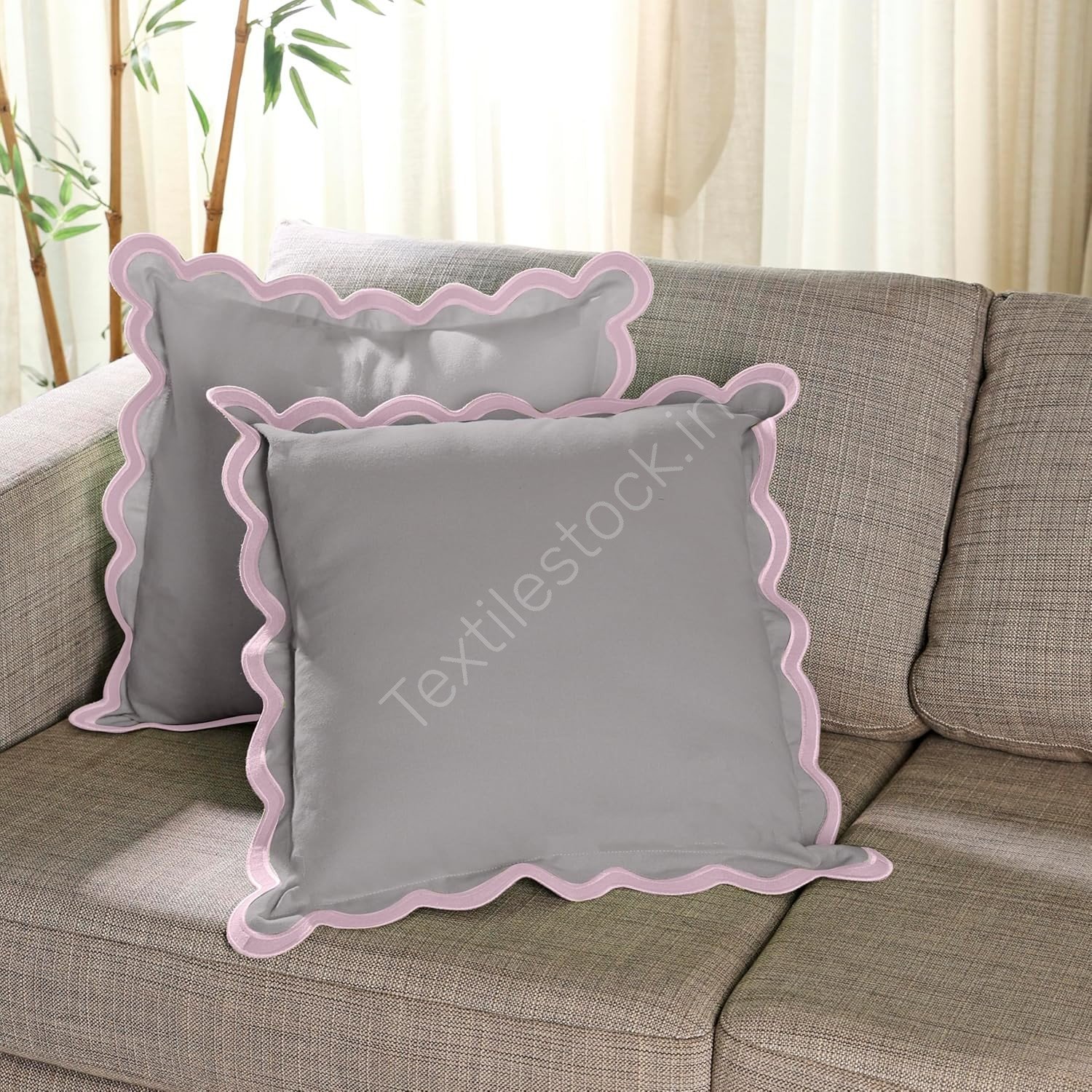 TS-0014 # Cotton Cushion Cover Set of 2 & Set of 4 Stock