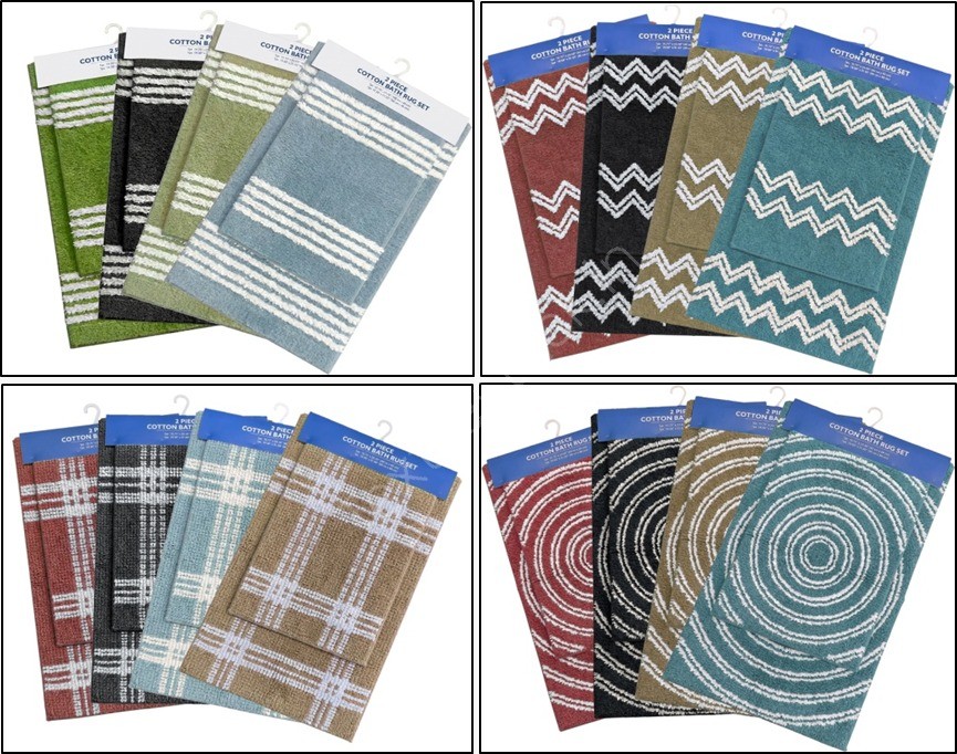 100 % Cotton  Anti Skid  2 pc Bathmat Set Stock Offer # 3232