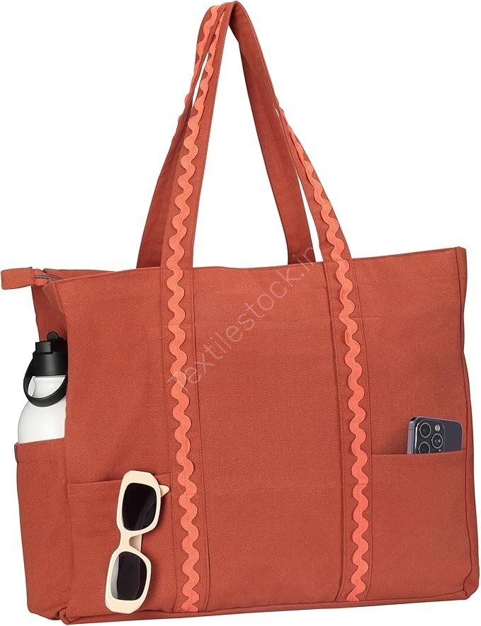 TS-002# 100% Recycled Cotton Carry Tote Bag Stock