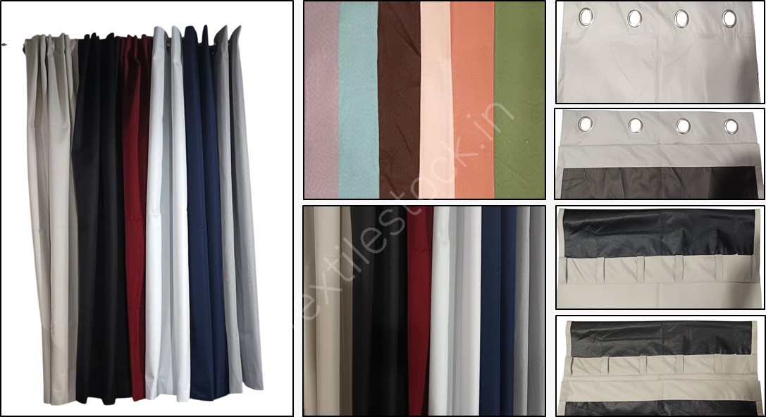 Blackout Fabric Window & Door  Curtains Stock Offer # 3239