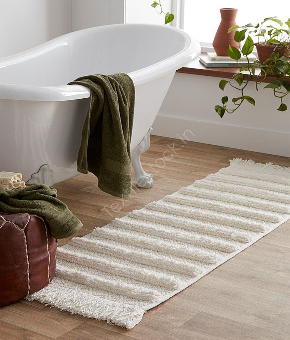 Offer # 3195- 100% Cotton Organized Tufted Bathmats Stock