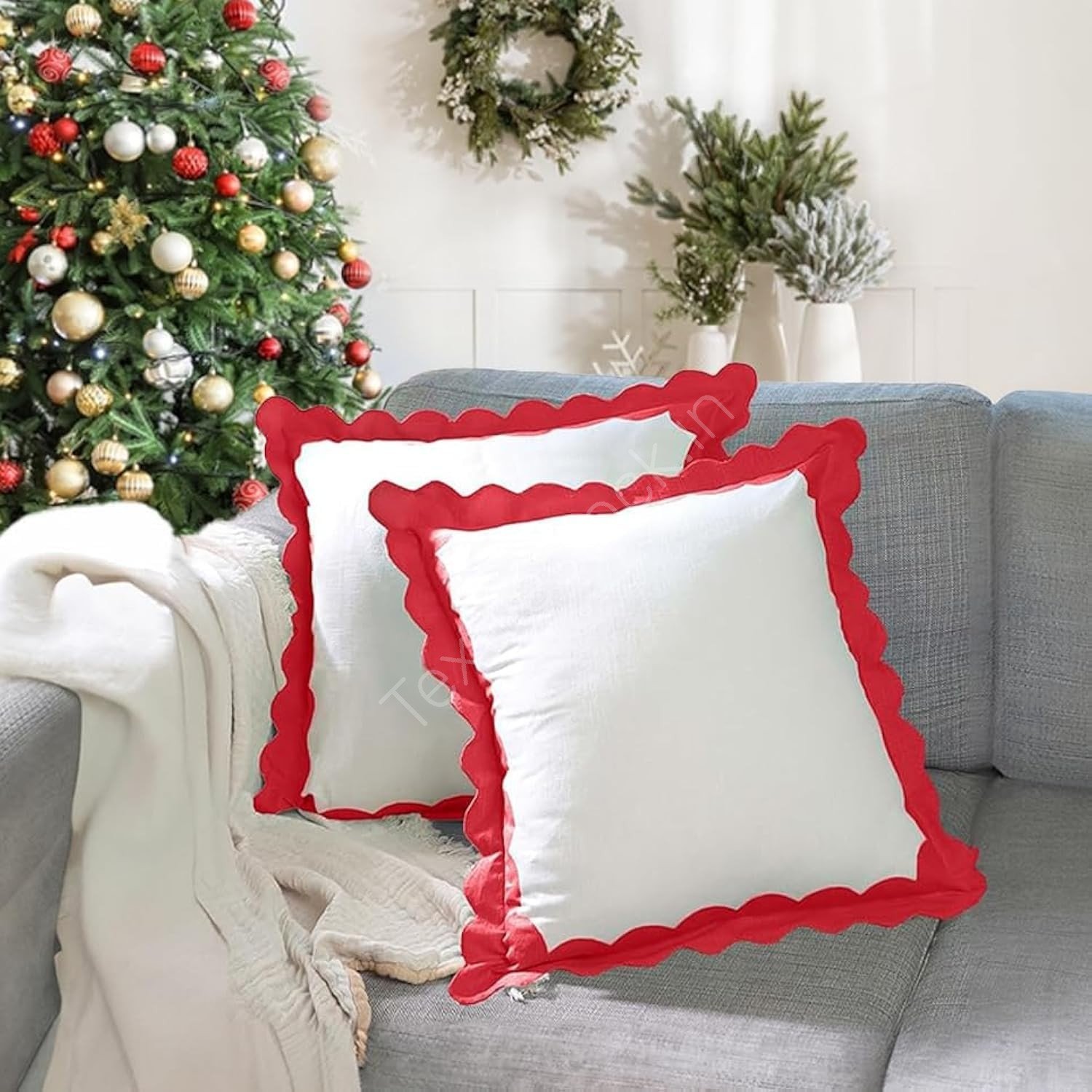 TS-0014 # Cotton Cushion Cover Set of 2 & Set of 4 Stock