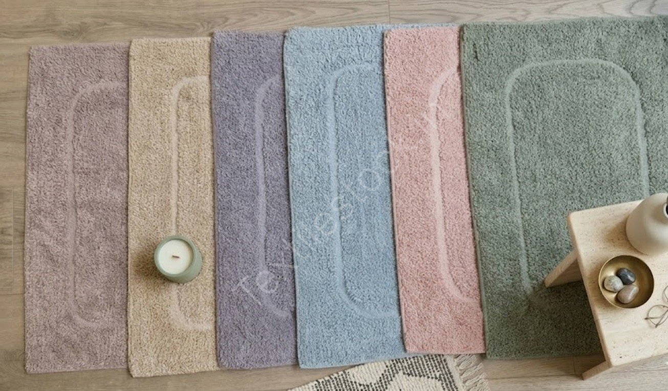 Offer # 3195- 100% Cotton Organized Tufted Bathmats Stock