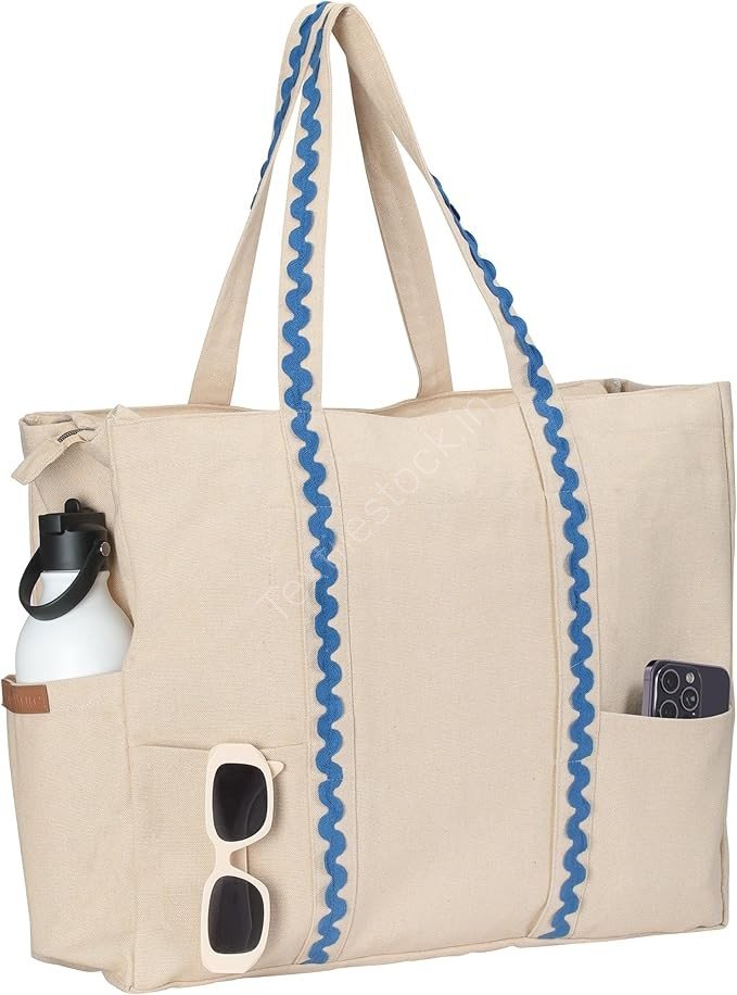 TS-002# 100% Recycled Cotton Carry Tote Bag Stock
