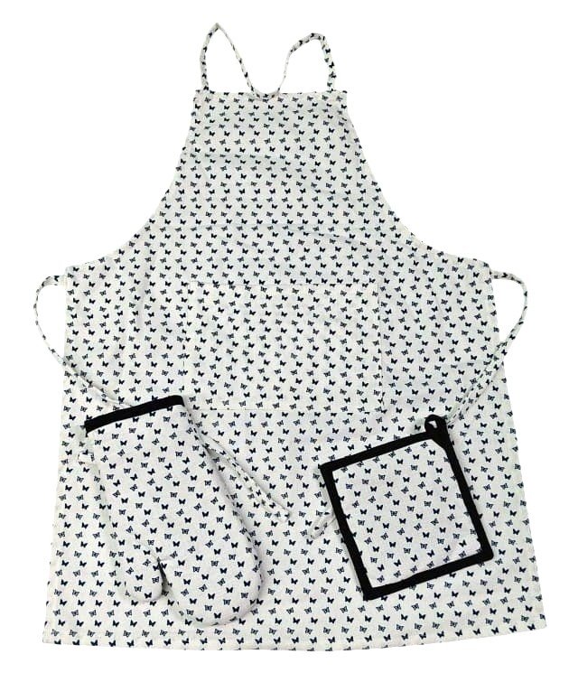 Offer # 3191- 3 pc Kithen Set- Apron, Oven Mitt + Pot Holder Stock