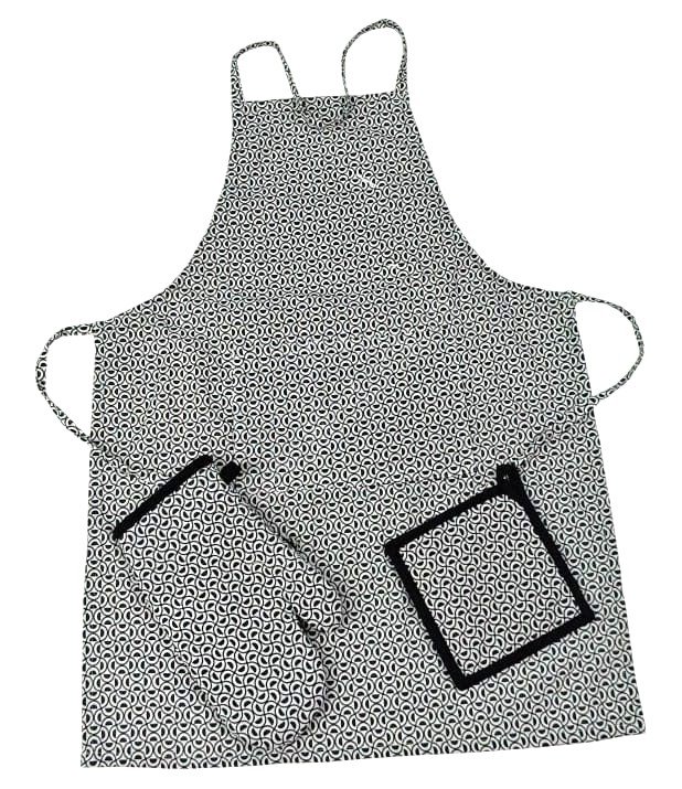 Offer # 3191- 3 pc Kithen Set- Apron, Oven Mitt + Pot Holder Stock