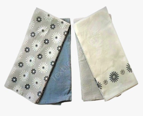100% Cotton 1 Print + 1 Waffle Kitchen Towel Offer # 3237